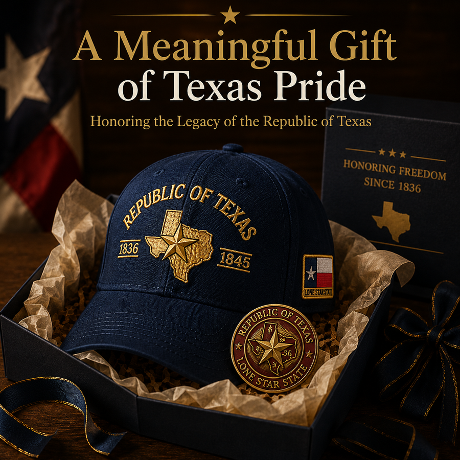 🔥Republic of Texas Embroidered Cap 🎁 Free Honor Coin With Every Cap Purchase