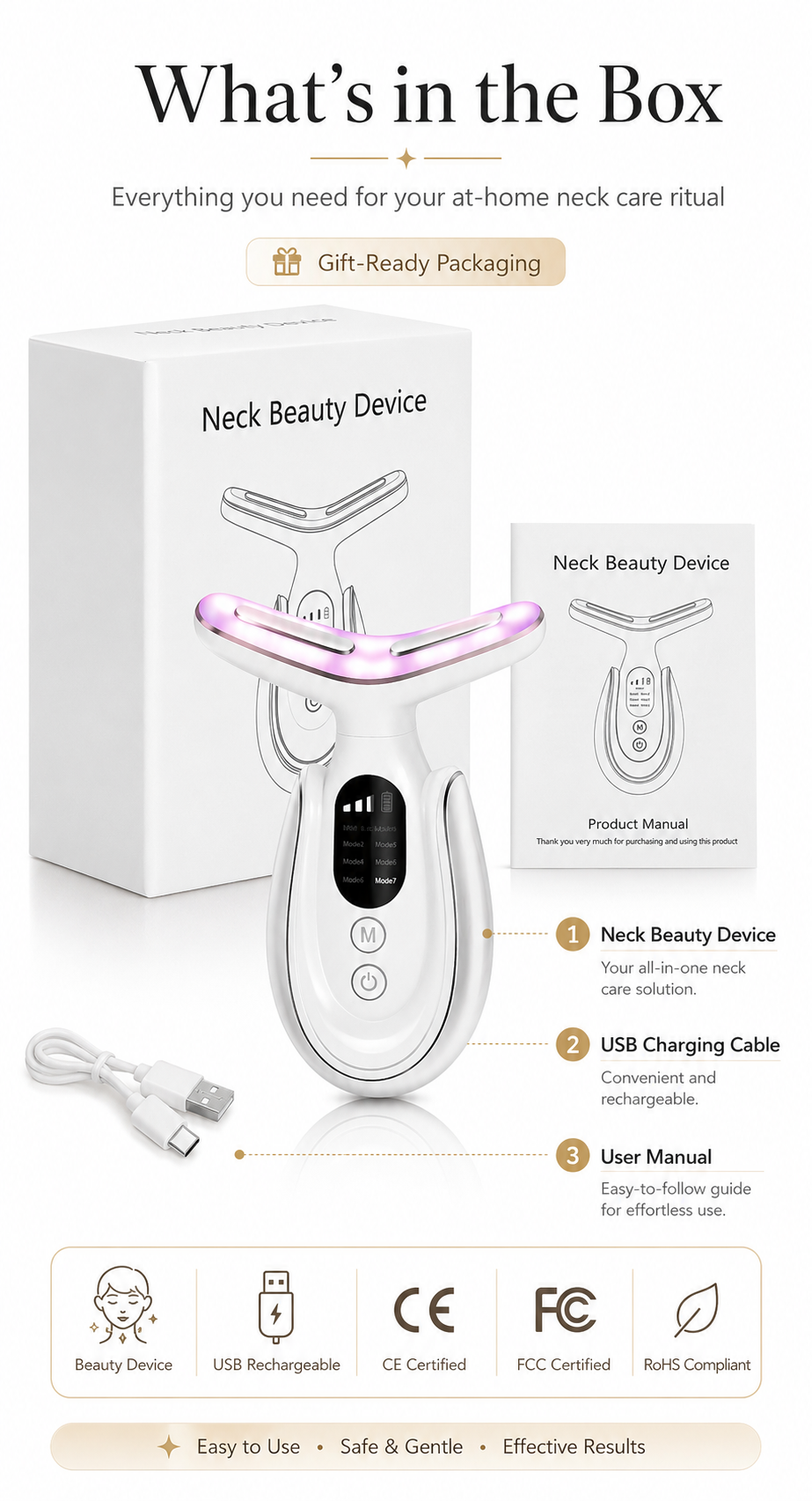 ✨ ✨ 7-Day Youth Revival Facial Sculpting Device | Advanced Microcurrent + Heat Therapy Beauty Technology for Firmer, Smoother & Radiant-Looking Skin