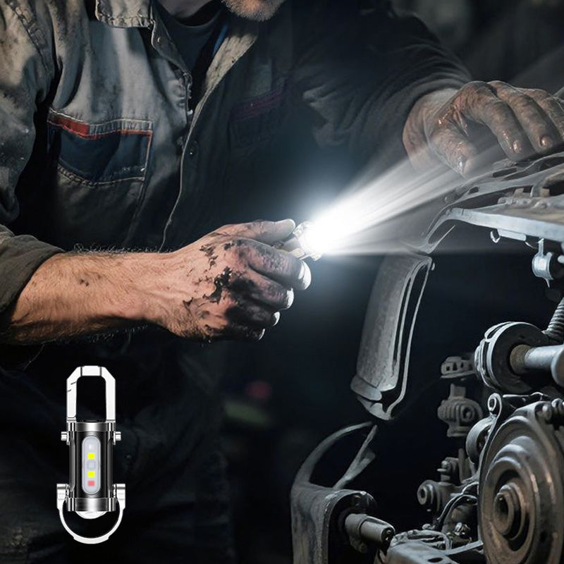 ๐ฅณ2026 HOT SALE๐ฅณ๐50K+ SOLD! ๐ฆ๐ก 50% OFF! Keychain Flashlight โ LED+COB dual light, 7 modes for every need. Ultra-light 29g โ clip it on your keys or jacket. Never be caught in the dark again โ safe walks, every time! ๐ถโ