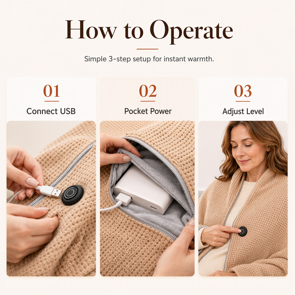 TopSpire®🔥 Christmas Sale — 50% OFF! ❄️ Stay Warm All Winter — Portable Electric Heated Blanket Shawl