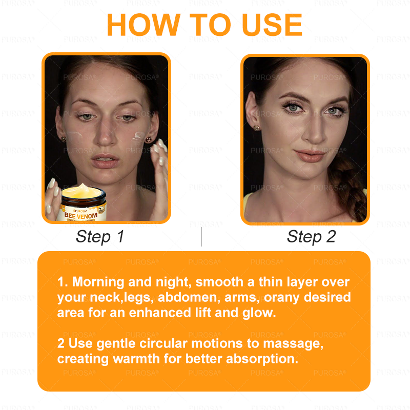 𝑷𝑼𝑹𝑶𝑺𝑨® 𝘽𝙀𝙀 𝙑𝙀𝙉𝙊𝙈 𝙎𝙠𝙞𝙣 𝙍𝙚𝙨𝙩𝙤𝙧𝙖𝙩𝙞𝙤𝙣 𝘾𝙧𝙚𝙖𝙢 –🍀 Anti-aging,Hydrating, Skin Repair, Even Tone, Acne and Dark Spot Treatment, Wart and Mole Removal, Psoriasis Relief