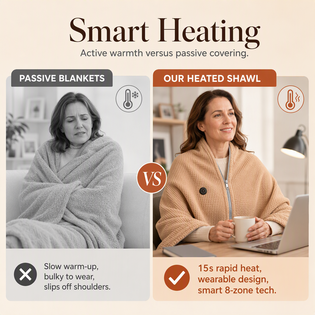 TopSpire®🔥 Christmas Sale — 50% OFF! ❄️ Stay Warm All Winter — Portable Electric Heated Blanket Shawl