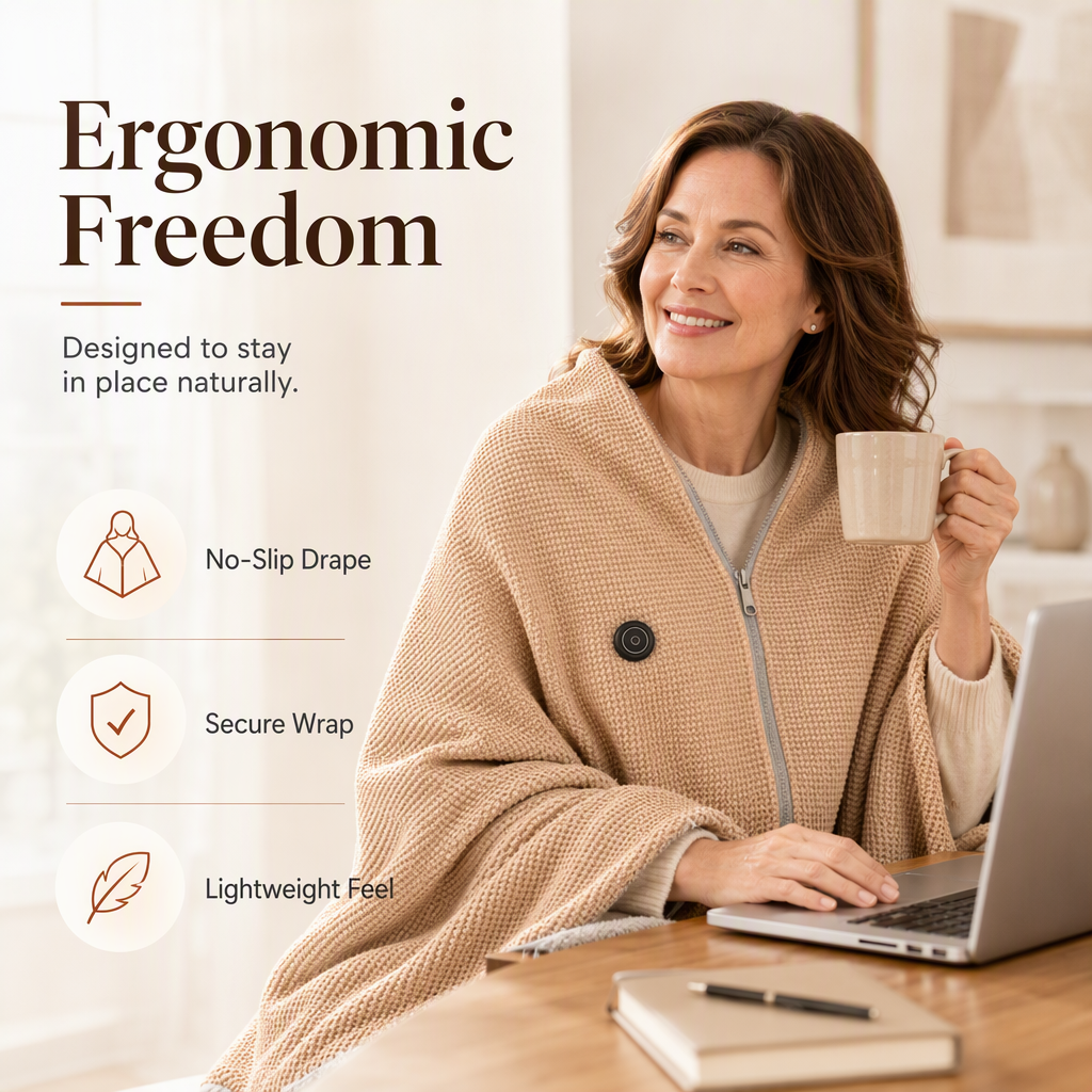 TopSpire®🔥 Christmas Sale — 50% OFF! ❄️ Stay Warm All Winter — Portable Electric Heated Blanket Shawl