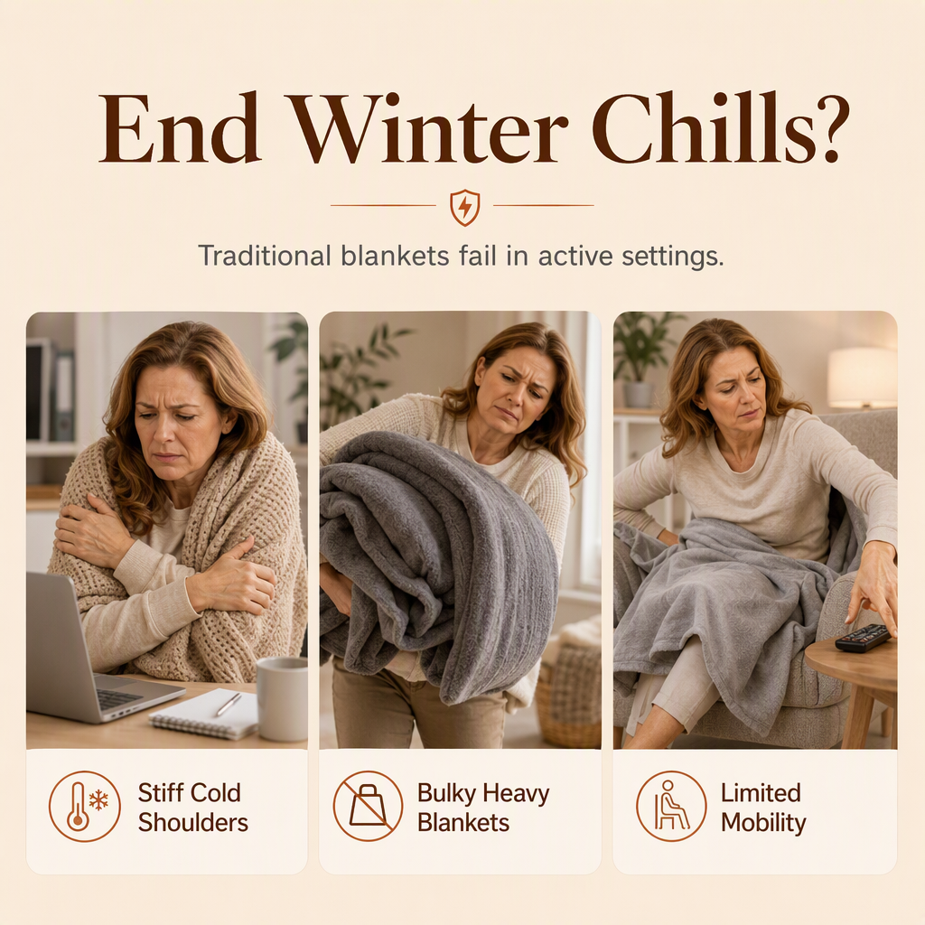 TopSpire®🔥 Christmas Sale — 50% OFF! ❄️ Stay Warm All Winter — Portable Electric Heated Blanket Shawl