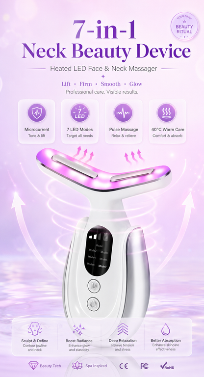 ✨ ✨ 7-Day Youth Revival Facial Sculpting Device | Advanced Microcurrent + Heat Therapy Beauty Technology for Firmer, Smoother & Radiant-Looking Skin