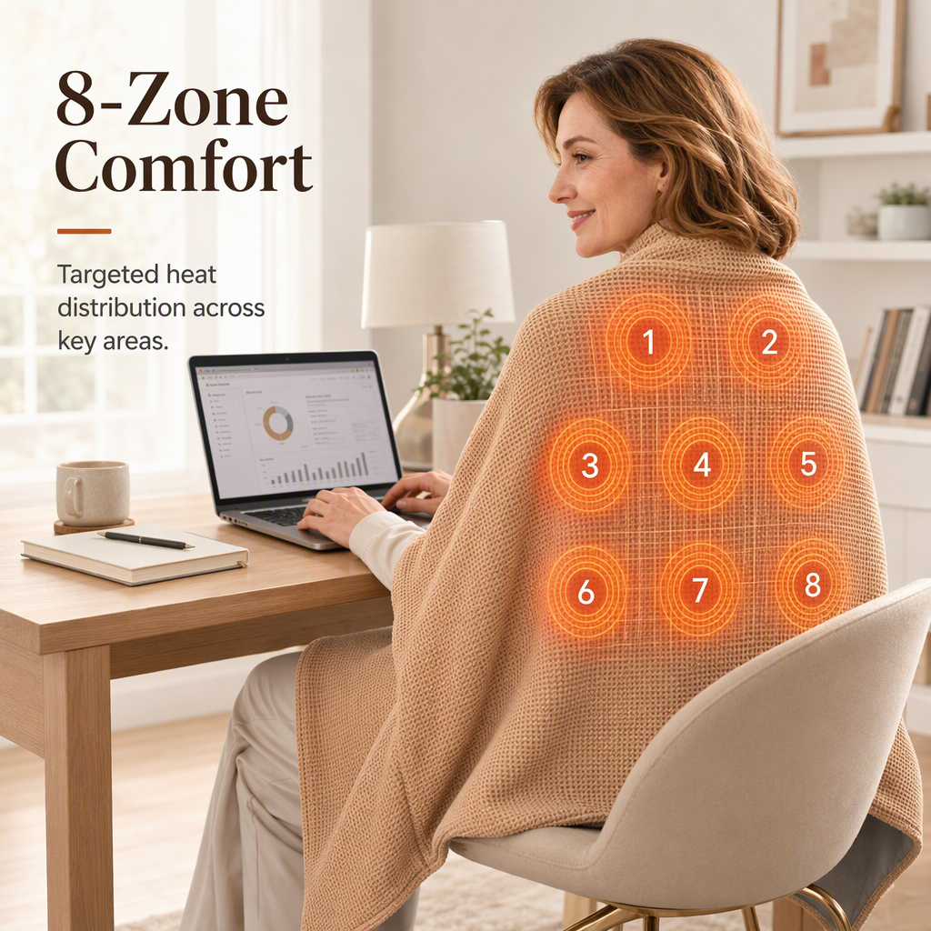 TopSpire®🔥 Christmas Sale — 50% OFF! ❄️ Stay Warm All Winter — Portable Electric Heated Blanket Shawl