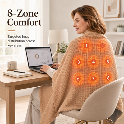 TopSpire®🔥 Christmas Sale — 50% OFF! ❄️ Stay Warm All Winter — Portable Electric Heated Blanket Shawl