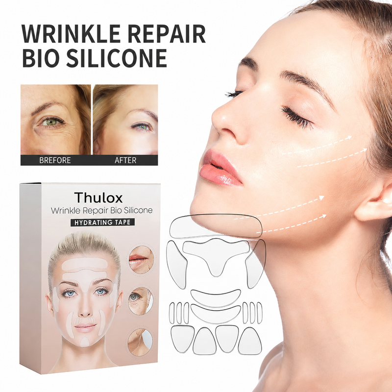 Thulox® Bio Silicone Wrinkle Repair Patches – Overnight Smoothing & Hydrating Face Tape