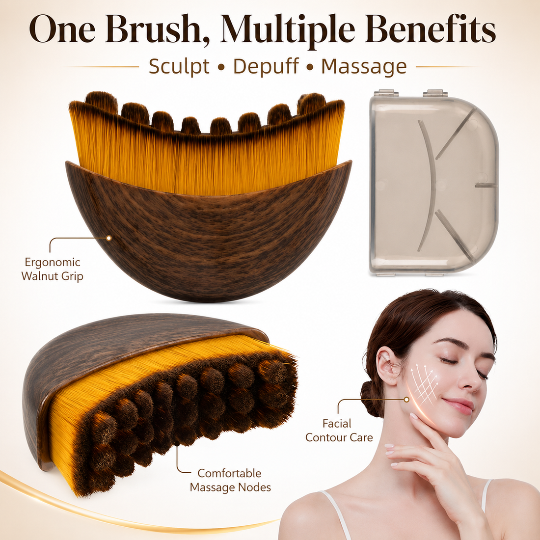 How to use the walnut contour brush