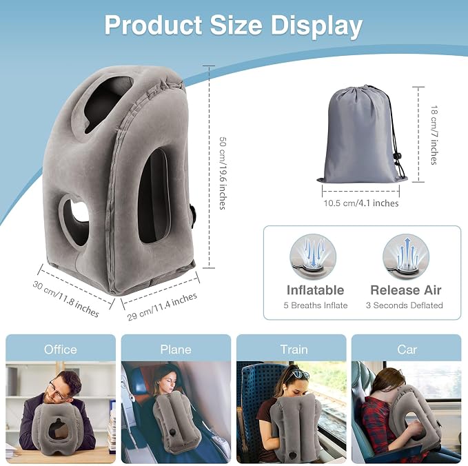⏳🔥LIMITED-TIME 50% OFF! ⏰🌬️✈️ Portable, inflatable, ergonomic travel pillow:😴 Enjoy a comfortable sleep anytime, anywhere 🧳💤