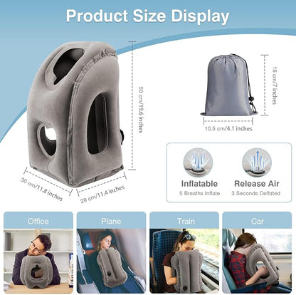 ⏳🔥LIMITED-TIME 50% OFF! ⏰🌬️✈️ Portable, inflatable, ergonomic travel pillow:😴 Enjoy a comfortable sleep anytime, anywhere 🧳💤