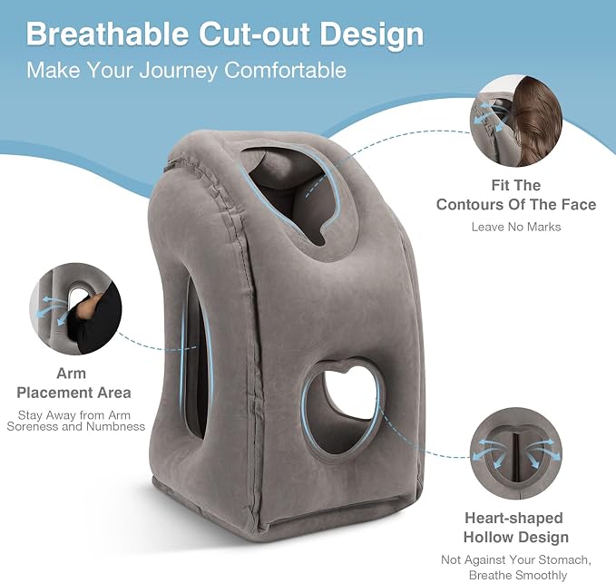 ⏳🔥LIMITED-TIME 50% OFF! ⏰🌬️✈️ Portable, inflatable, ergonomic travel pillow:😴 Enjoy a comfortable sleep anytime, anywhere 🧳💤