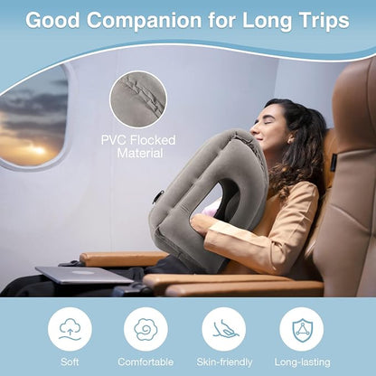 ⏳🔥LIMITED-TIME 50% OFF! ⏰🌬️✈️ Portable, inflatable, ergonomic travel pillow:😴 Enjoy a comfortable sleep anytime, anywhere 🧳💤