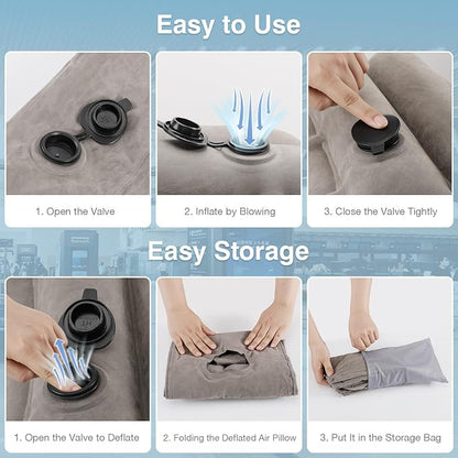 ⏳🔥LIMITED-TIME 50% OFF! ⏰🌬️✈️ Portable, inflatable, ergonomic travel pillow:😴 Enjoy a comfortable sleep anytime, anywhere 🧳💤