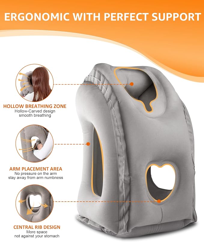 ⏳🔥LIMITED-TIME 50% OFF! ⏰🌬️✈️ Portable, inflatable, ergonomic travel pillow:😴 Enjoy a comfortable sleep anytime, anywhere 🧳💤