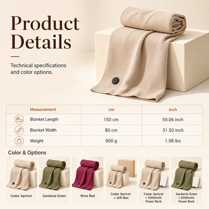 TopSpire®🔥 Christmas Sale — 50% OFF! ❄️ Stay Warm All Winter — Portable Electric Heated Blanket Shawl