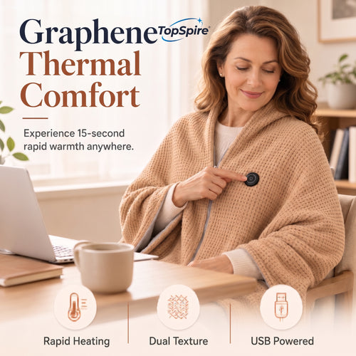 TopSpire®🔥 Christmas Sale — 50% OFF! ❄️ Stay Warm All Winter — Portable Electric Heated Blanket Shawl