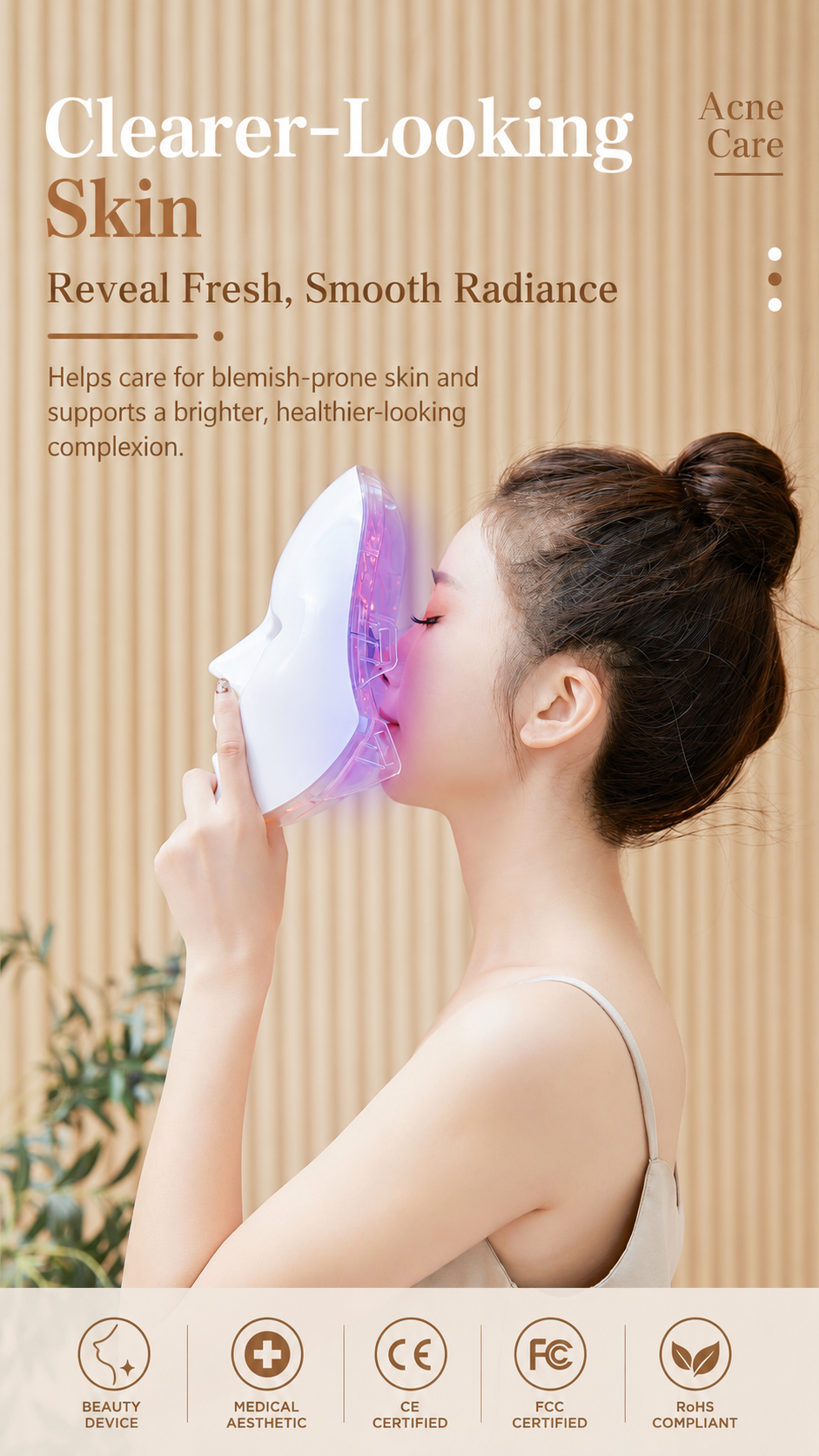 ✨ Ultimate 7-Color LED Light Therapy Face Mask – Salon-Level Glow at Home & On the Go