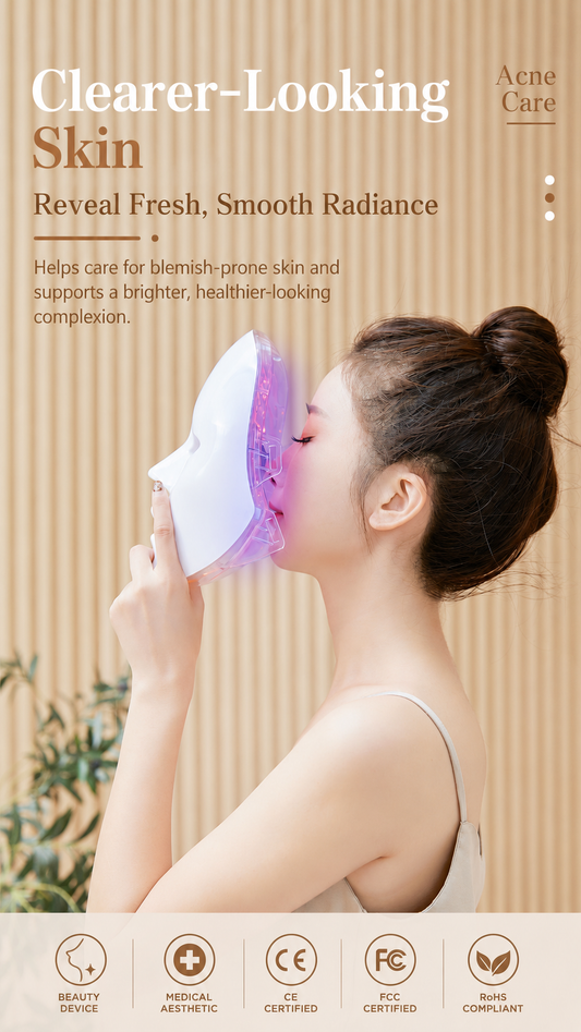 ✨ Ultimate 7-Color LED Light Therapy Face Mask – Salon-Level Glow at Home & On the Go