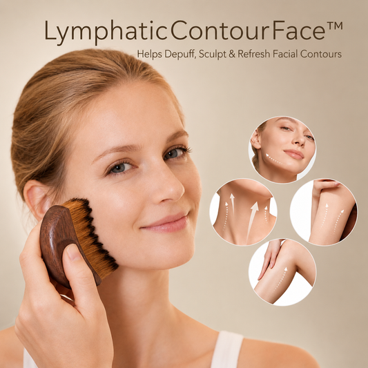 ✨ Sculpt • Smooth • Refresh Your Natural Beauty. LymphaticContour™ Luxury Walnut Face Sculpting Brush