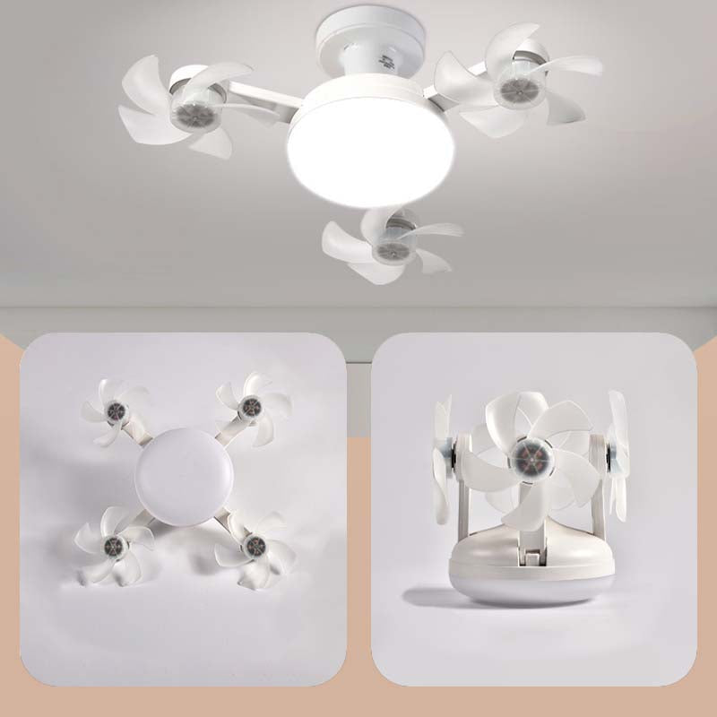 🌀Nowy wentylator sufitowy z lampą na gniazdo E27 – cichy wentylator LED 2‑w‑1 z pilotem, energooszczędne połączenie chłodzenia i oświetlenia do domu i sypialni