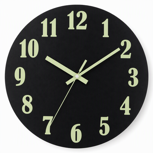 🔥Limited-Time Offer🕰️12-Inch Silent Wooden Wall Clock – Luminous Glow & MDF Wood Grain✨