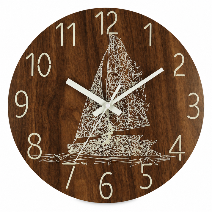 🔥Limited-Time Offer🕰️12-Inch Silent Wooden Wall Clock – Luminous Glow & MDF Wood Grain✨